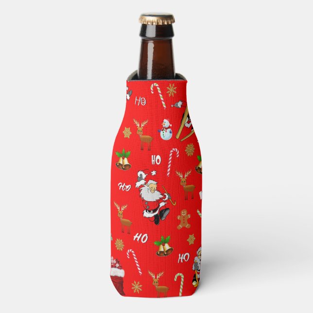 Frohe Weihnachten Nizza Schönheit 25 Dezember Weih Flaschenkühler (Flaschenvorderseite)
