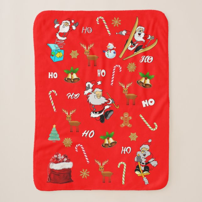 Frohe Weihnachten Nizza Schönheit 25 Dezember Weih Sherpadecke (Vorderseite)