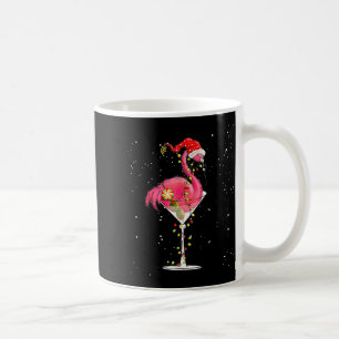 Frohe Weihnachten Nk Flamingo Wein Trinkende Licht Kaffeetasse