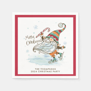 Frohe Weihnachten Nordic Gnome Personalisiert Serviette