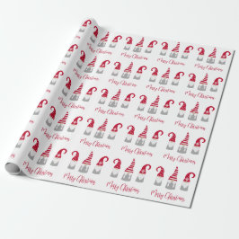 Frohe Weihnachten Nordic Gnomes Holiday Geschenkpapier