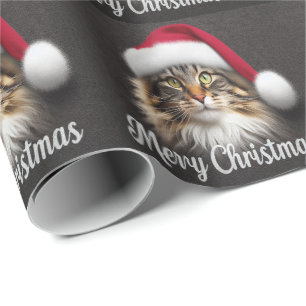 Frohe Weihnachten Norwegische Waldkatze, Weihnacht Geschenkpapier
