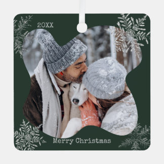Frohe Weihnachten Not leidende Schneeflocken Custo Ornament Aus Metall