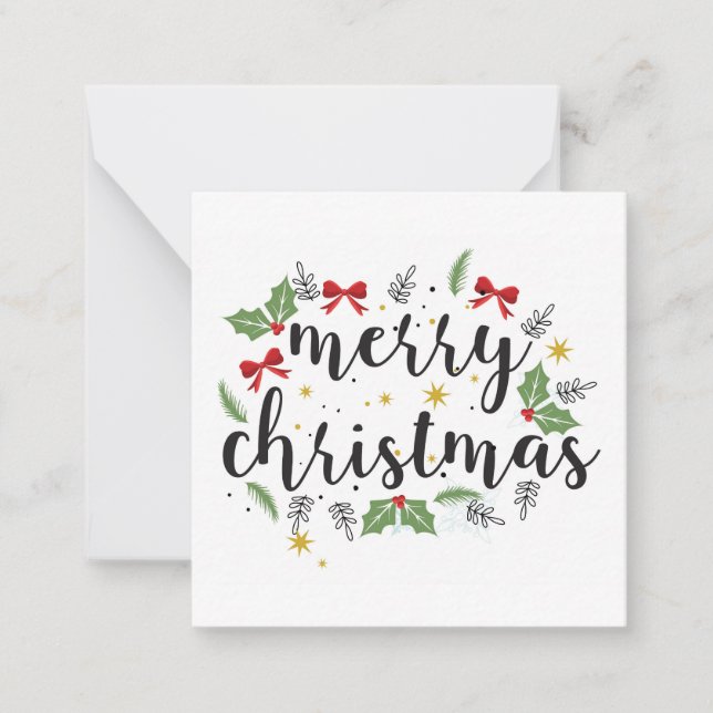 Frohe Weihnachten, Note Card, Grußkarte Mitteilungskarte (Vorderseite)