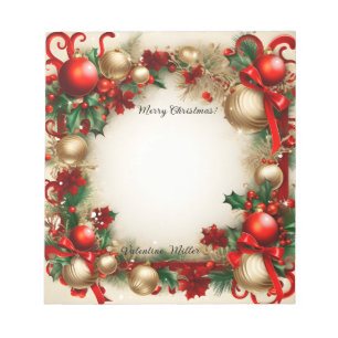 Frohe Weihnachten Notizblock