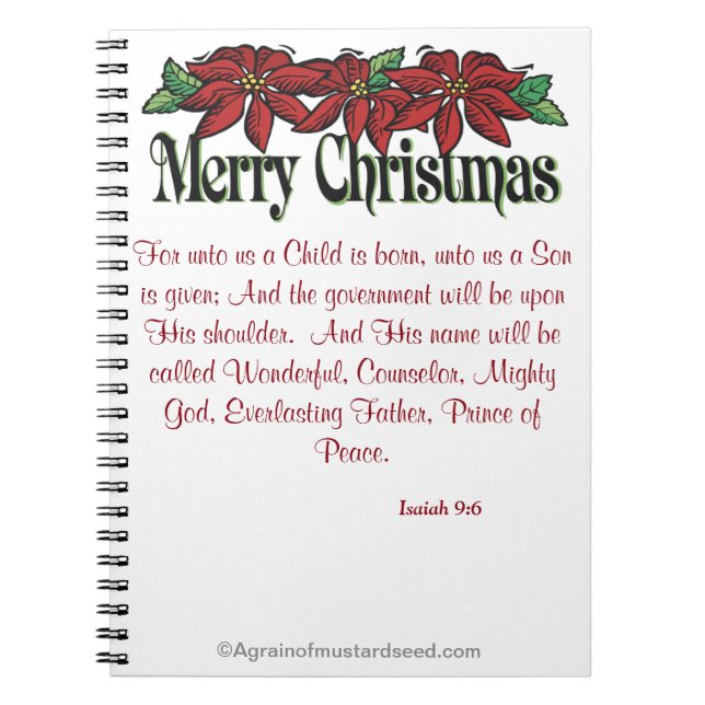 Frohe Weihnachten Notizblock (Vorderseite)
