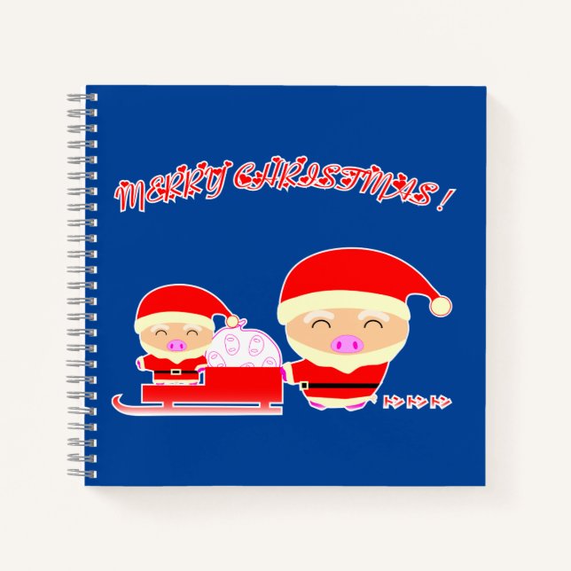 Frohe Weihnachten Notizbuch (Vorderseite)