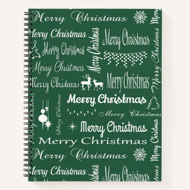 Frohe Weihnachten Notizbuch (Vorderseite)