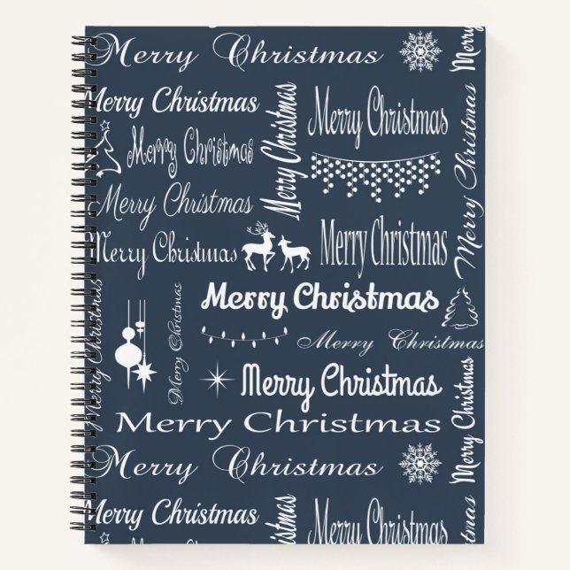 Frohe Weihnachten Notizbuch (Vorderseite)
