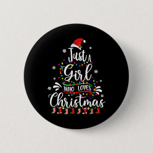 Frohe Weihnachten Nur Ein Mädchen Das Weihnachten Button