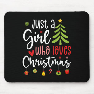 Frohe Weihnachten Nur Ein Mädchen Das Weihnachten Mousepad