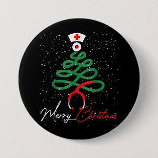 Frohe Weihnachten Nurse Funny PICU Weihnachten Button