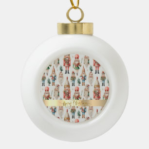 Frohe Weihnachten Nussknacker Urlaub Keramik Kugel-Ornament