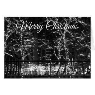 Frohe Weihnachten NYC bei Nachtkarte