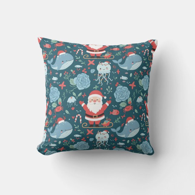 Frohe Weihnachten! Ocean Friends Holiday Cushion Kissen (Vorderseite)
