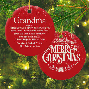 Frohe Weihnachten Oma Großmutter Definition Keramik Ornament
