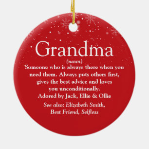 Frohe Weihnachten Oma Großmutter Definition Keramik Ornament