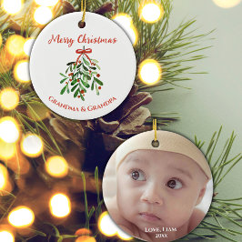 Frohe Weihnachten Oma & Opa Keepake Keramik Ornament