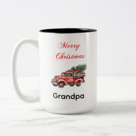 Frohe Weihnachten Opa Zweifarbige Tasse
