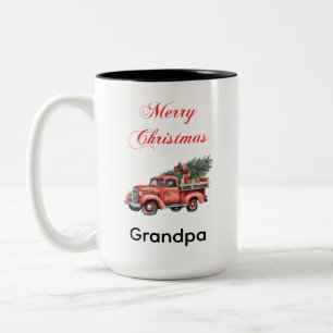 Frohe Weihnachten Opa Zweifarbige Tasse