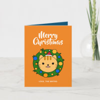 Frohe Weihnachten Orange Cat