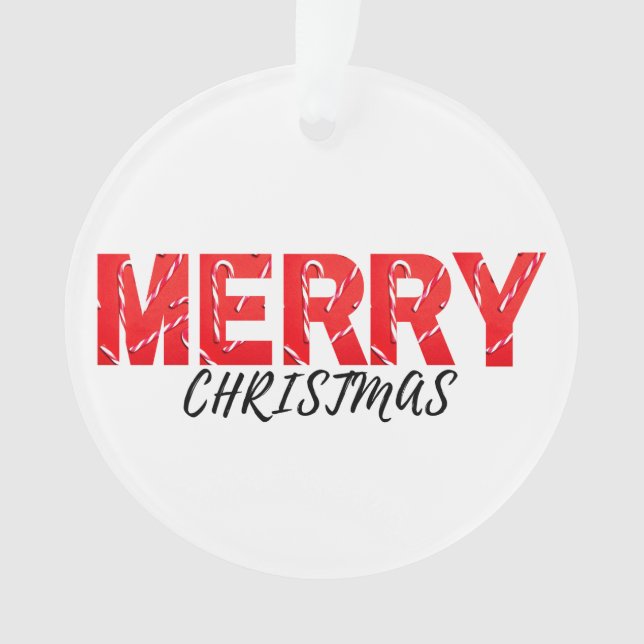 Frohe Weihnachten Ornament (Vorderseite)