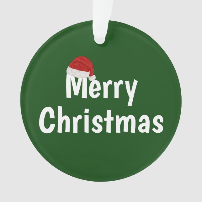 Frohe Weihnachten Ornament (Vorderseite)
