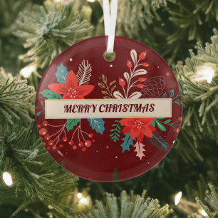 Frohe Weihnachten Ornament Aus Glas