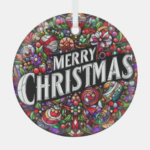Frohe Weihnachten Ornament Aus Glas