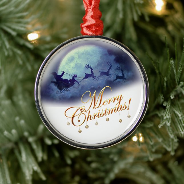 Frohe Weihnachten Ornament Aus Metall (Baum)