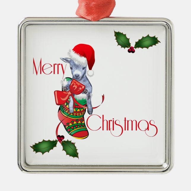 Frohe Weihnachten Ornament Aus Metall (Vorne)