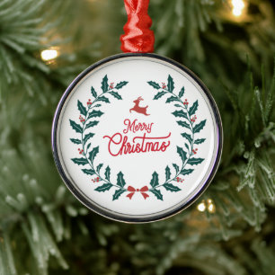 Frohe Weihnachten Ornament Aus Metall