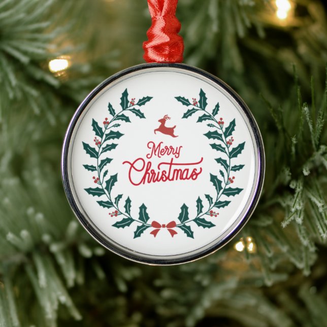 Frohe Weihnachten Ornament Aus Metall (Baum)