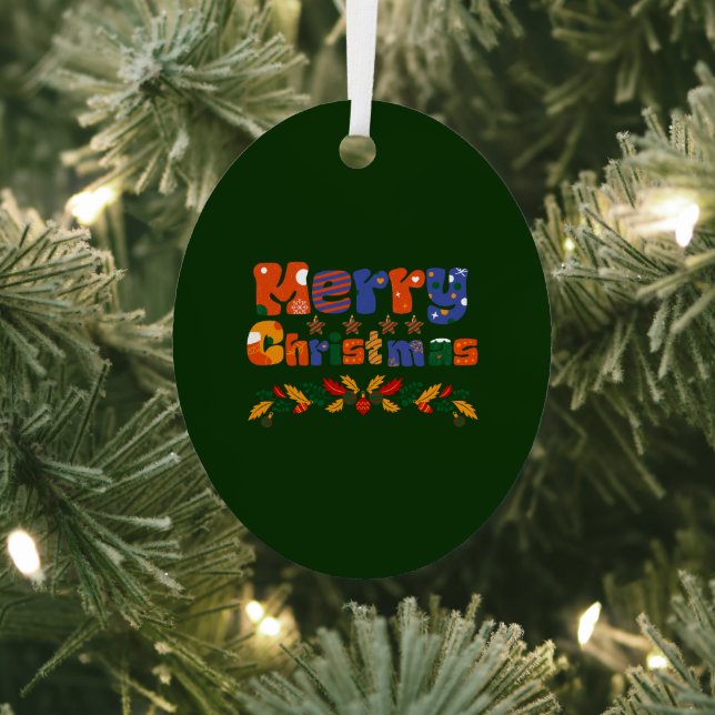 Frohe Weihnachten Ornament Aus Metall (InSitu)