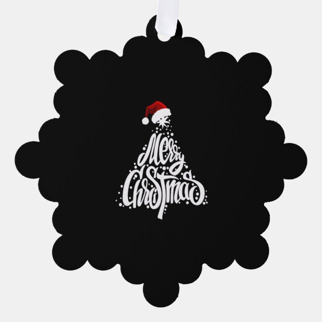 Frohe Weihnachten Ornament Karte (Vorderseite)