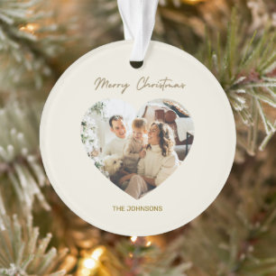 Frohe Weihnachten-Ornament   Personalisiertes Foto Ornament