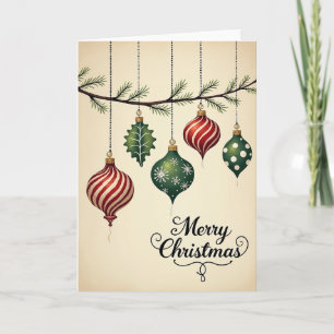 Frohe Weihnachten Ornamente Grußkarte Karte