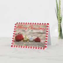 Frohe Weihnachten - Ornamente Karte