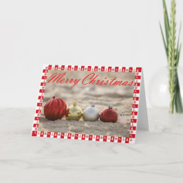 Frohe Weihnachten - Ornamente Karte