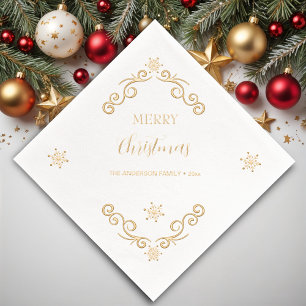 Frohe Weihnachten Ornamente Servietten Mit Folie