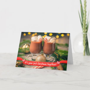 Frohe Weihnachten Paares erstes Weihnachten