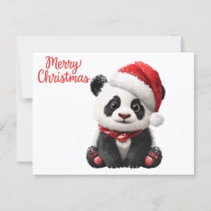 Frohe Weihnachten Panda Postkarte