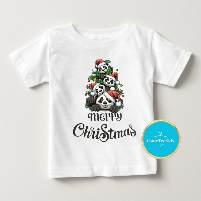 Frohe Weihnachten Panda (T - Shirt der Familie) (Von Creator hochgeladen)