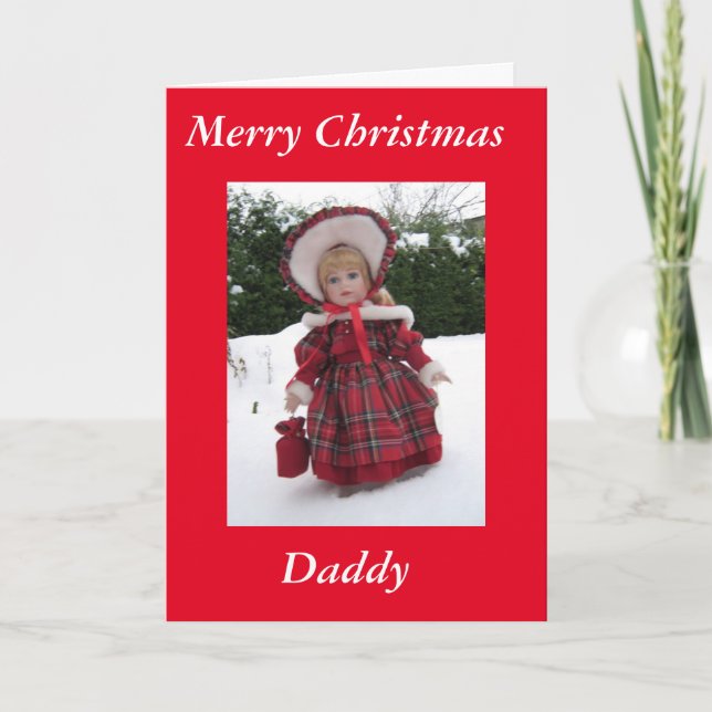 Frohe Weihnachten, Papa Feiertagskarte (Vorderseite)