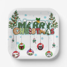 Frohe Weihnachten Papier-Teller