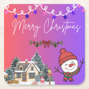 Frohe Weihnachten Papier Untersetzer