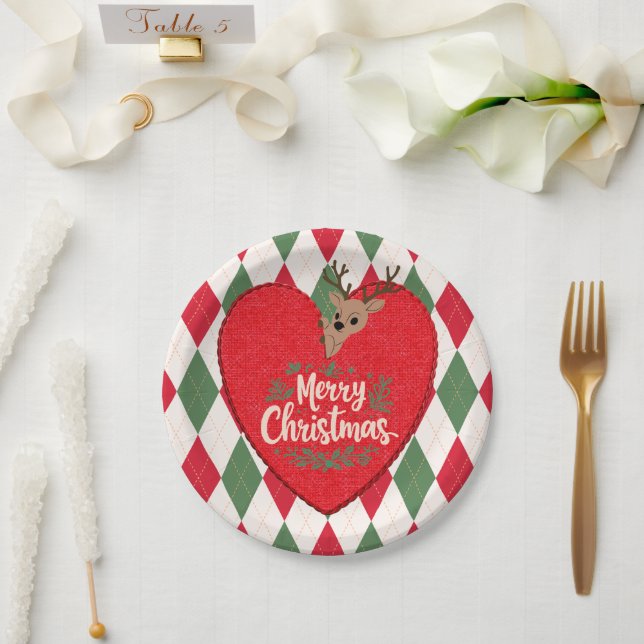 Frohe Weihnachten Papierplatte Pappteller (Hochzeit)