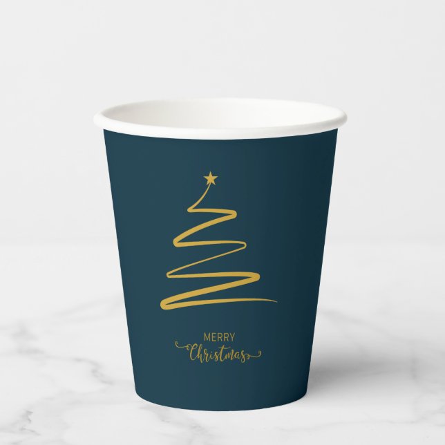 Frohe Weihnachten Pappbecher (Vorderseite)