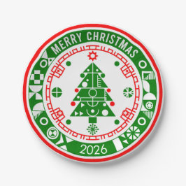 Frohe Weihnachten Pappteller