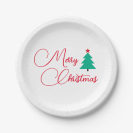 Frohe Weihnachten Pappteller